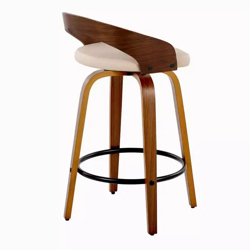 LumiSource, lot de 2 tabourets de bar pivotants « Grotto » de 66 cm (hauteur comptoir)