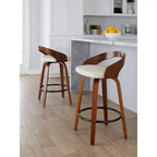 LumiSource, lot de 2 tabourets de bar pivotants « Grotto » de 66 cm (hauteur comptoir)