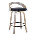 LumiSource, lot de 2 tabourets de bar pivotants « Grotto » de 66 cm (hauteur comptoir)
