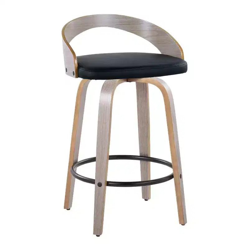 LumiSource, lot de 2 tabourets de bar pivotants « Grotto » de 66 cm (hauteur comptoir)