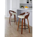 LumiSource, lot de 2 tabourets de bar pivotants « Grotto » de 66 cm (hauteur comptoir)