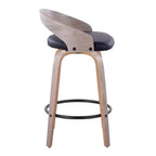LumiSource, lot de 2 tabourets de bar pivotants « Grotto » de 66 cm (hauteur comptoir)