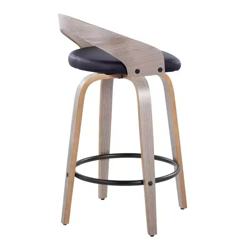 LumiSource, lot de 2 tabourets de bar pivotants « Grotto » de 66 cm (hauteur comptoir)