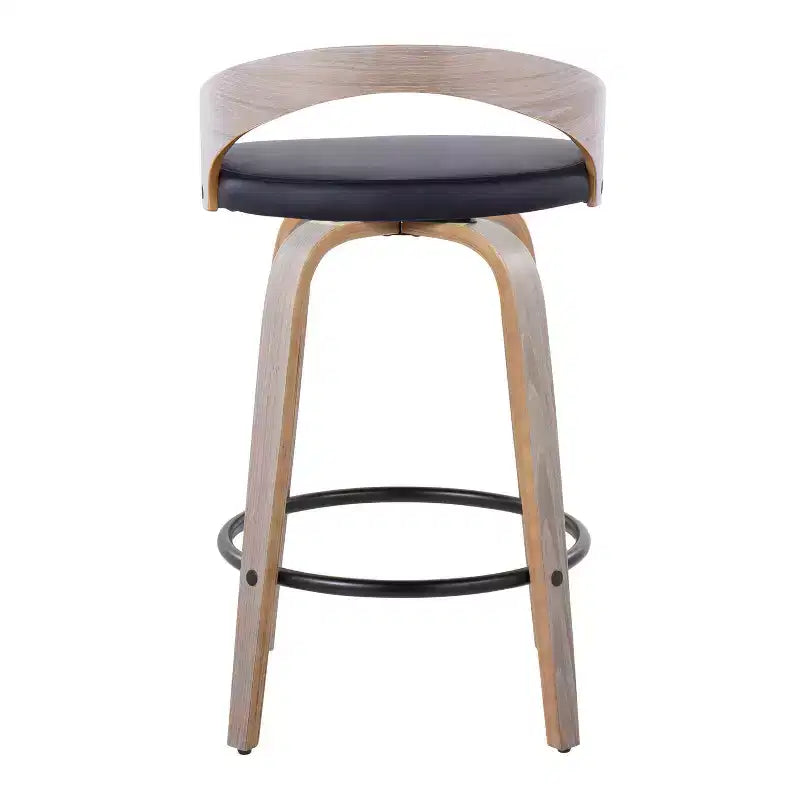 LumiSource, lot de 2 tabourets de bar pivotants « Grotto » de 66 cm (hauteur comptoir)