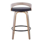 LumiSource, lot de 2 tabourets de bar pivotants « Grotto » de 66 cm (hauteur comptoir)