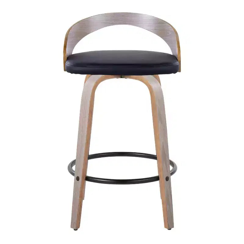 LumiSource, lot de 2 tabourets de bar pivotants « Grotto » de 66 cm (hauteur comptoir)