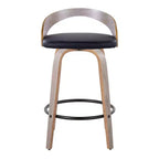 LumiSource, lot de 2 tabourets de bar pivotants « Grotto » de 66 cm (hauteur comptoir)