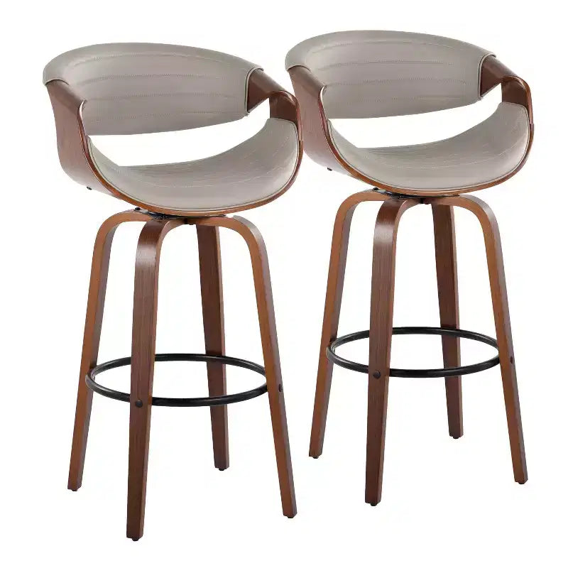 LumiSource Ensemble de 2 tabourets de bar pivotants 30 Symphony
