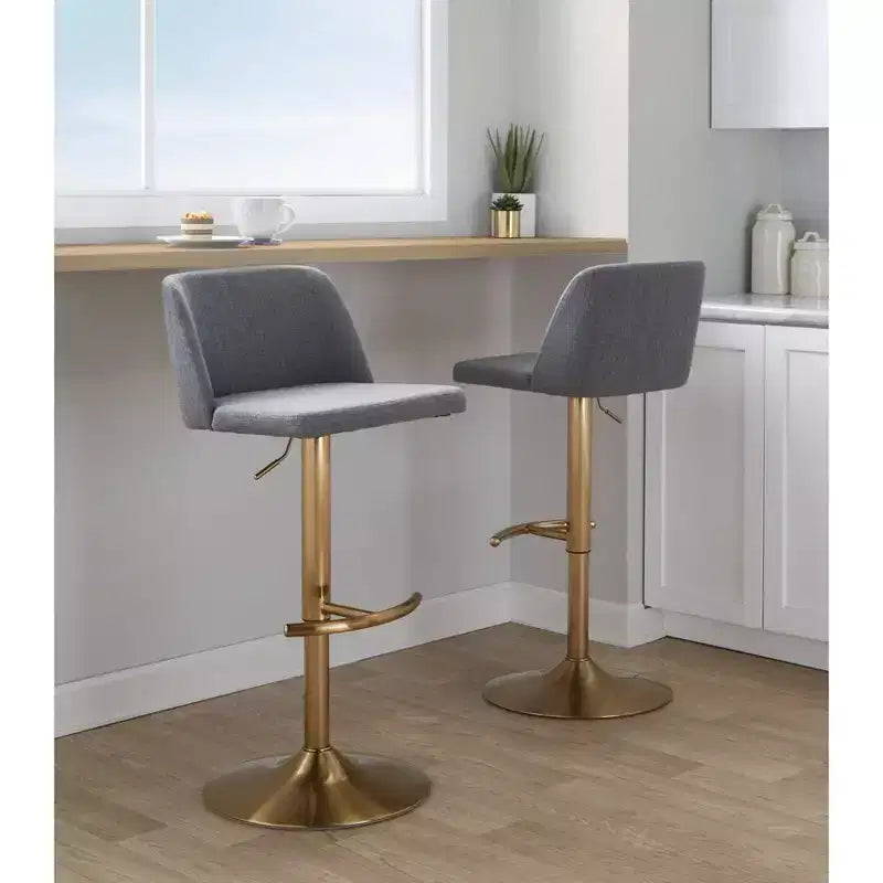 Lot de 2 tabourets de bar pivotants réglables Toriano LumiSource