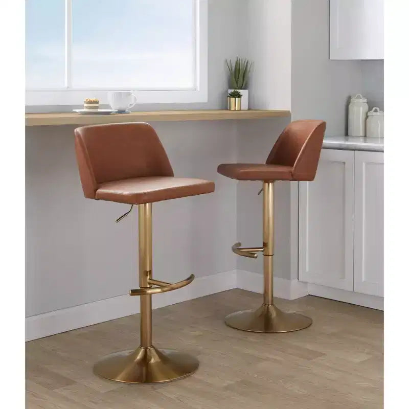 Lot de 2 tabourets de bar pivotants réglables Toriano LumiSource