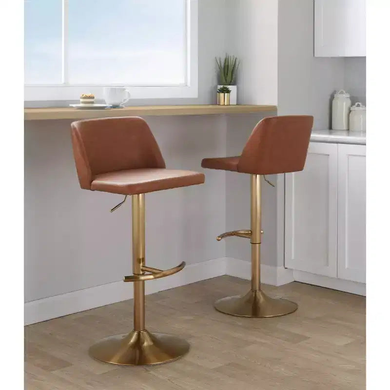 Lot de 2 tabourets de bar pivotants réglables Toriano LumiSource