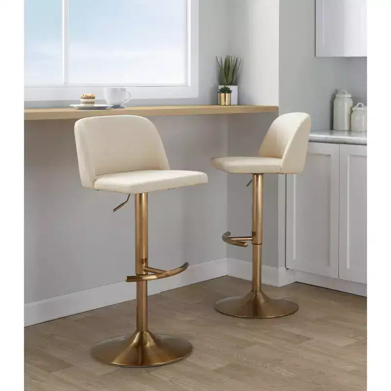 Lot de 2 tabourets de bar pivotants réglables Toriano LumiSource