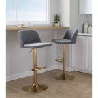 Lot de 2 tabourets de bar pivotants réglables Toriano LumiSource