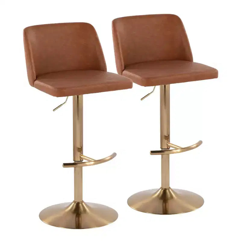 Lot de 2 tabourets de bar pivotants réglables Toriano LumiSource