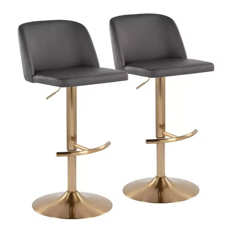 Lot de 2 tabourets de bar pivotants réglables Toriano LumiSource