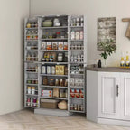 HOMCOM Armoire de cuisine 65", Meuble de rangement moderne avec portes et étagères, Buffet autoportant pour salle à manger