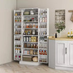 HOMCOM Armoire de cuisine 65", Meuble de rangement moderne avec portes et étagères, Buffet autoportant pour salle à manger