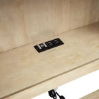 Lit de repos double avec lit gigogne/2 tiroirs, armoires de rangement et ports USB 4B - ModernLuxe