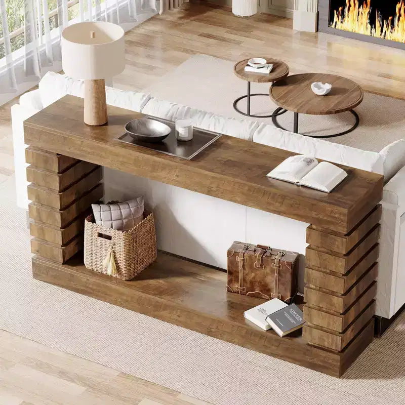 Console rectangulaire en bois Lantine 70.87