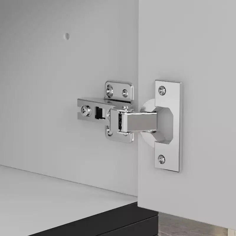 Famapy Buffet/Bahut Moderne Blanc 4 Portes Avec 4 Tiroirs de Rangement
