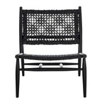SAFAVIEH Queenie Bandelier, fauteuil d'appoint carré en cuir tressé à dossier ouvert - 26 L x 32 P x 31 H - 26Lx31Px31H