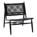 SAFAVIEH Queenie Bandelier, fauteuil d'appoint carré en cuir tressé à dossier ouvert - 26 L x 32 P x 31 H - 26Lx31Px31H