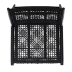 SAFAVIEH Queenie Bandelier, fauteuil d'appoint carré en cuir tressé à dossier ouvert - 26 L x 32 P x 31 H - 26Lx31Px31H