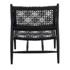 SAFAVIEH Queenie Bandelier, fauteuil d'appoint carré en cuir tressé à dossier ouvert - 26 L x 32 P x 31 H - 26Lx31Px31H