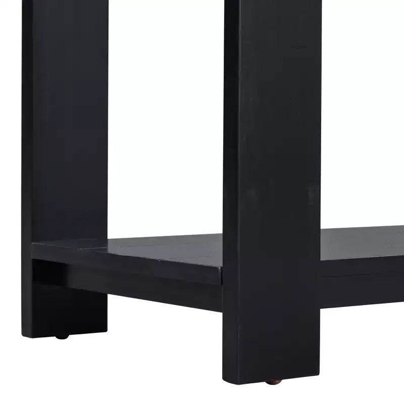 Table console minimaliste 59,8W avec étagère inférieure et 4 pieds, table d'entrée 4B - ModernLuxe