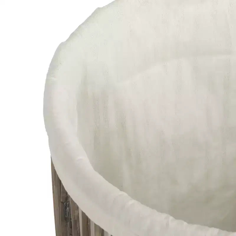 Lot de 2 paniers à linge Libby avec doublure - HAC6502 - Blanc/Blanc délavé - Safavieh