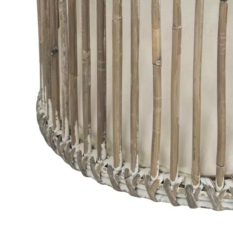 Lot de 2 paniers à linge Libby avec doublure - HAC6502 - Blanc/Blanc délavé - Safavieh