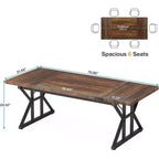 Table de conférence Lantine 6 pieds, 180 L x 80 l x 75 H cm