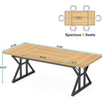 Table de conférence Lantine 6 pieds, 180 L x 80 l x 75 H cm