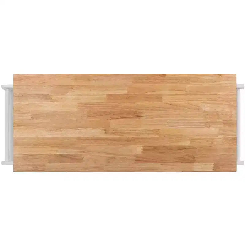 Desserte de cuisine 2 portes 1 étagère Kesler - KCH8705 - Blanc/Naturel - Safavieh