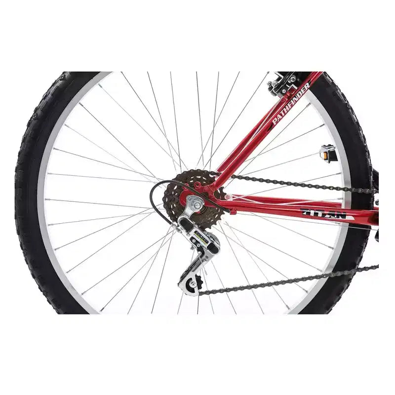 Vélo de Montagne Tout Terrain Homme Titan Pathfinder 18 Vitesses avec Suspension Avant
