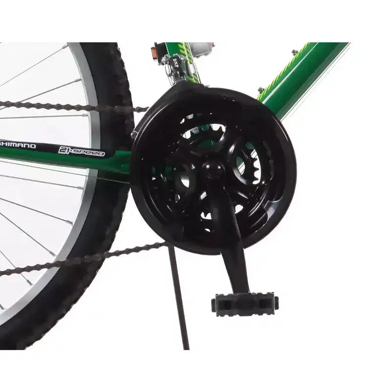 Vélo de montagne Titan Trail suspendu 21 vitesses pour femme, cadre de 17 pouces, vert et vert foncé