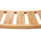 Banc de douche de style asiatique Nordic Teak 30 avec étagère - Beige