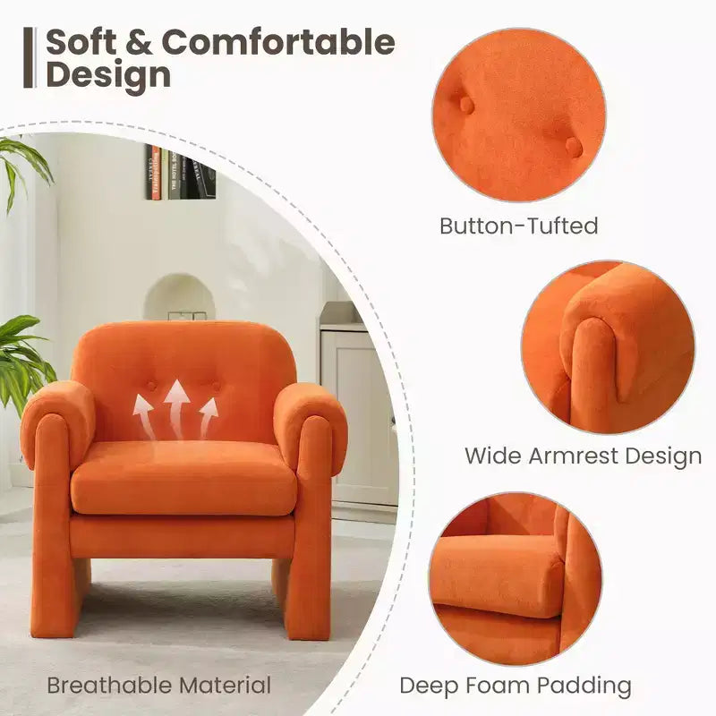 Fauteuil d'appoint Hyleory nuageux et doux, fauteuil pour chambre à coucher, zone de réception, salle de lecture, salon