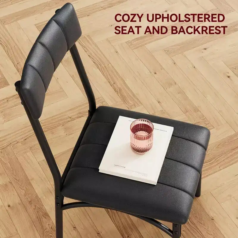 Ensemble table à manger WhizMax pour 2, ensemble table de salle à manger carrée avec 2 chaises rembourrées, ensemble table et chaises de cuisine 3 pièces, ensemble table de cuisine
