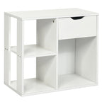 Table d'appoint à 3 niveaux avec étagère de rangement et tiroir - 23,5 x 12 x 20,5 (L x l x H)