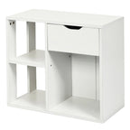 Table d'appoint à 3 niveaux avec étagère de rangement et tiroir - 23,5 x 12 x 20,5 (L x l x H)