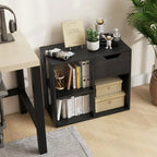 Table d'appoint à 3 niveaux avec étagère de rangement et tiroir - 23,5 x 12 x 20,5 (L x l x H)