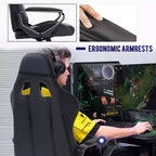 FDW Chaise de Bureau Chaise Gaming Chaise de Bureau Fauteuil de Direction avec Support Lombaire Tabouret Réglable Chaise d'Ordinateur Pivotante à Roulettes