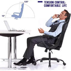 FDW Chaise de Bureau Chaise Gaming Chaise de Bureau Fauteuil de Direction avec Support Lombaire Tabouret Réglable Chaise d'Ordinateur Pivotante à Roulettes