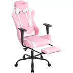 FDW Chaise de Bureau Gaming Fauteuil de Bureau Chaise de Direction Ergonomique en Cuir PU à Dossier Haut avec Support Lombaire et Repose-Pieds