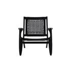 Fauteuil Boraam Harrison en corde tressée hexagonale noire