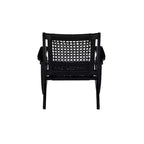 Fauteuil Boraam Harrison en corde tressée hexagonale noire