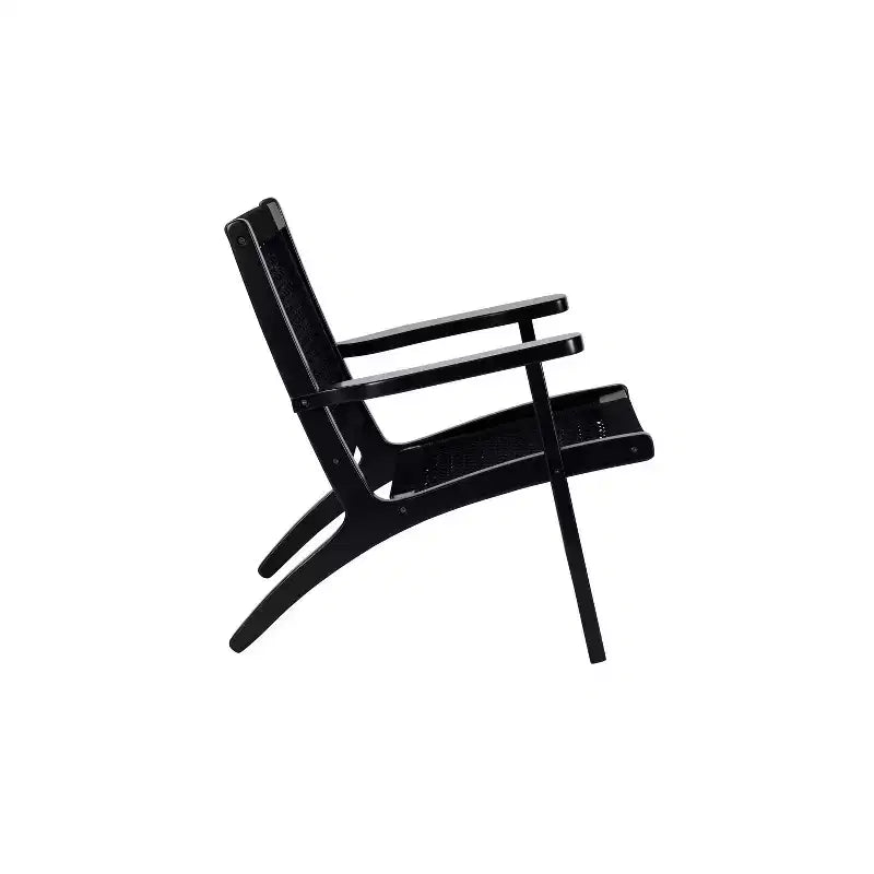 Fauteuil Boraam Harrison en corde tressée hexagonale noire