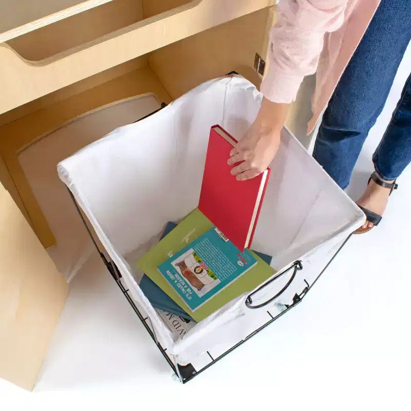 Boîte de retour de livres de la bibliothèque Guidecraft - Présentoir de livres pour enfants et rangement de livres communautaire