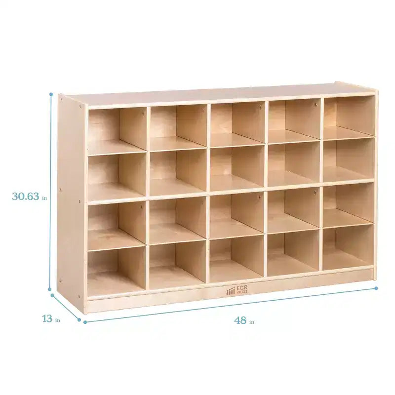 Meuble de rangement mobile ECR4Kids 20 casiers, 4x5, mobilier de classe